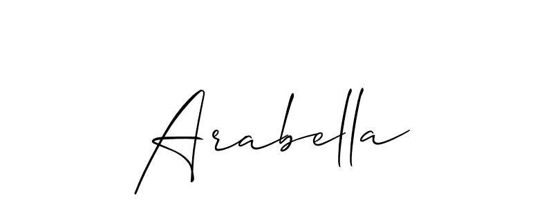 How to make Arabella signature? Allison_Script is a professional autograph style. Create handwritten signature for Arabella name. Arabella signature style 2 images and pictures png