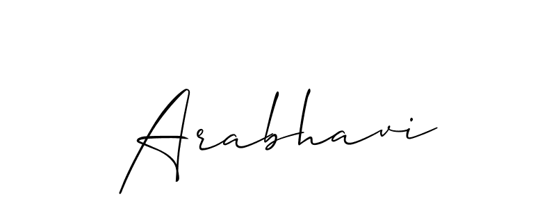 How to make Arabhavi signature? Allison_Script is a professional autograph style. Create handwritten signature for Arabhavi name. Arabhavi signature style 2 images and pictures png