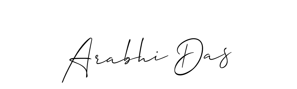 How to make Arabhi Das signature? Allison_Script is a professional autograph style. Create handwritten signature for Arabhi Das name. Arabhi Das signature style 2 images and pictures png