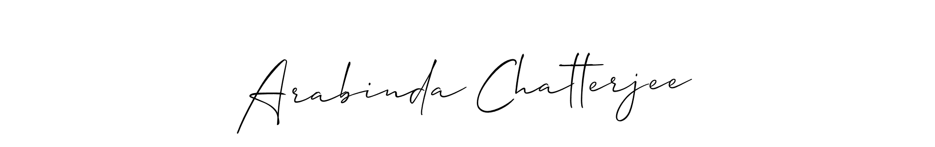 Create a beautiful signature design for name Arabinda Chatterjee. With this signature (Allison_Script) fonts, you can make a handwritten signature for free. Arabinda Chatterjee signature style 2 images and pictures png