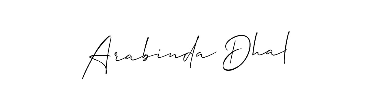 The best way (Allison_Script) to make a short signature is to pick only two or three words in your name. The name Arabinda Dhal include a total of six letters. For converting this name. Arabinda Dhal signature style 2 images and pictures png