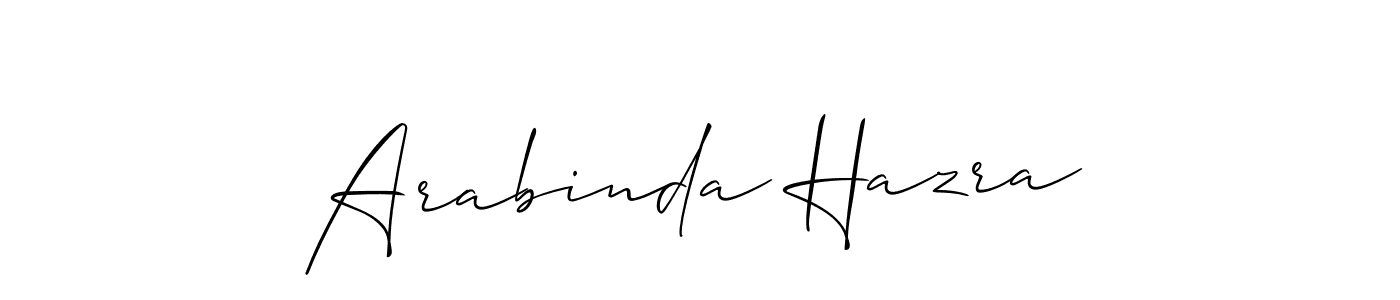 Design your own signature with our free online signature maker. With this signature software, you can create a handwritten (Allison_Script) signature for name Arabinda Hazra. Arabinda Hazra signature style 2 images and pictures png