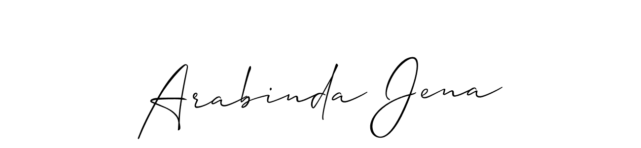 Design your own signature with our free online signature maker. With this signature software, you can create a handwritten (Allison_Script) signature for name Arabinda Jena. Arabinda Jena signature style 2 images and pictures png