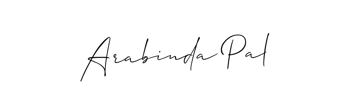 The best way (Allison_Script) to make a short signature is to pick only two or three words in your name. The name Arabinda Pal include a total of six letters. For converting this name. Arabinda Pal signature style 2 images and pictures png