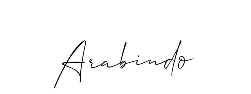 Design your own signature with our free online signature maker. With this signature software, you can create a handwritten (Allison_Script) signature for name Arabindo. Arabindo signature style 2 images and pictures png