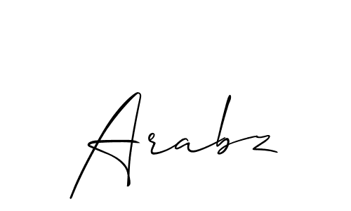 Also we have Arabz name is the best signature style. Create professional handwritten signature collection using Allison_Script autograph style. Arabz signature style 2 images and pictures png