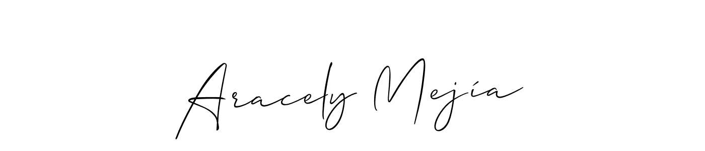 Similarly Allison_Script is the best handwritten signature design. Signature creator online .You can use it as an online autograph creator for name Aracely Mejía. Aracely Mejía signature style 2 images and pictures png