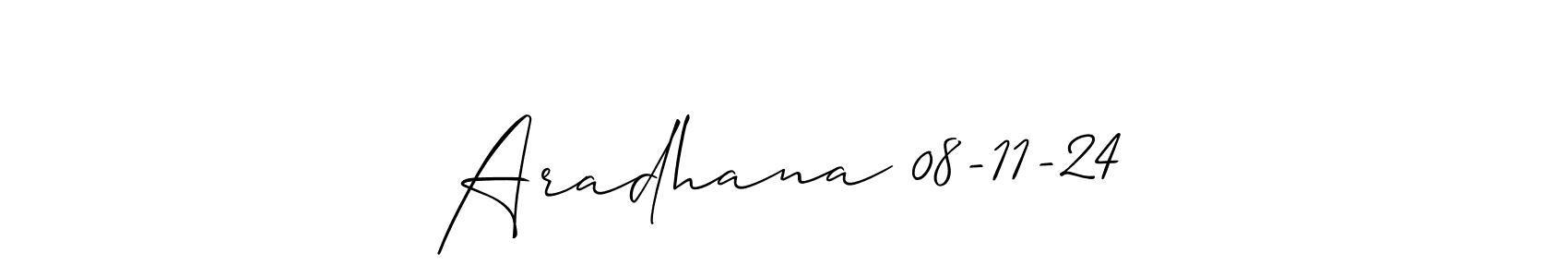 How to Draw Aradhana 08-11-24 signature style? Allison_Script is a latest design signature styles for name Aradhana 08-11-24. Aradhana 08-11-24 signature style 2 images and pictures png