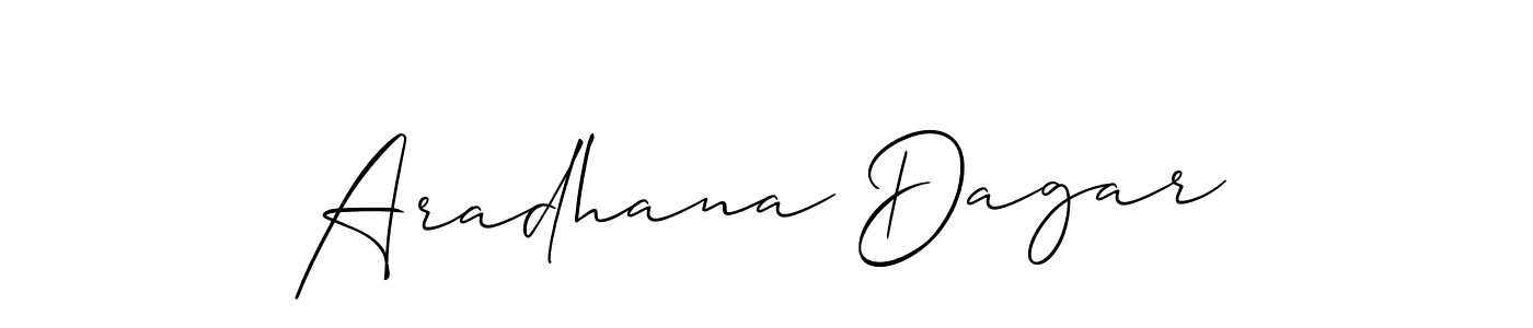 This is the best signature style for the Aradhana Dagar name. Also you like these signature font (Allison_Script). Mix name signature. Aradhana Dagar signature style 2 images and pictures png