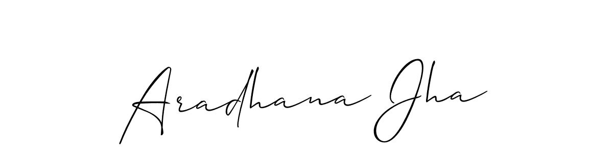 This is the best signature style for the Aradhana Jha name. Also you like these signature font (Allison_Script). Mix name signature. Aradhana Jha signature style 2 images and pictures png