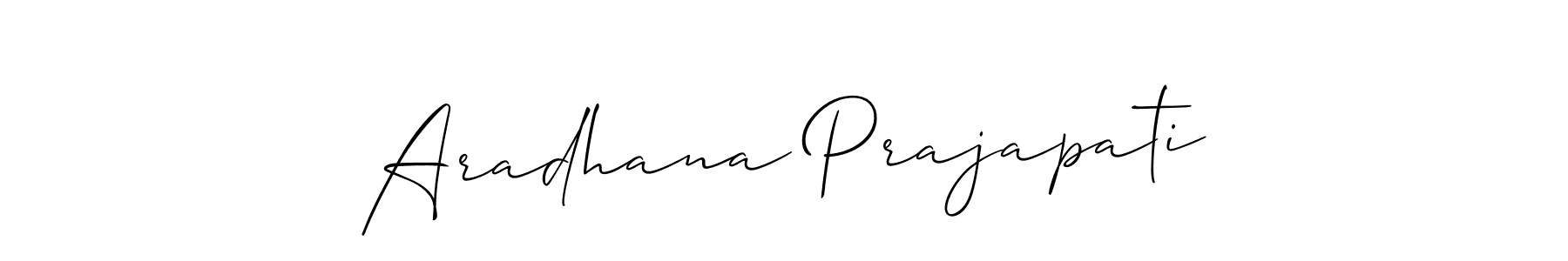 Also You can easily find your signature by using the search form. We will create Aradhana Prajapati name handwritten signature images for you free of cost using Allison_Script sign style. Aradhana Prajapati signature style 2 images and pictures png