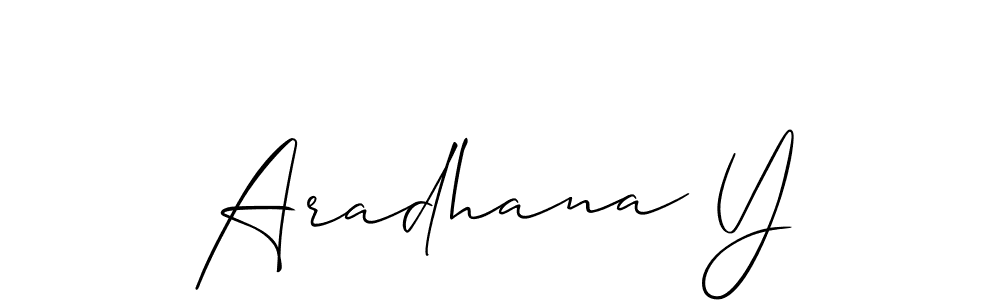 This is the best signature style for the Aradhana Y name. Also you like these signature font (Allison_Script). Mix name signature. Aradhana Y signature style 2 images and pictures png