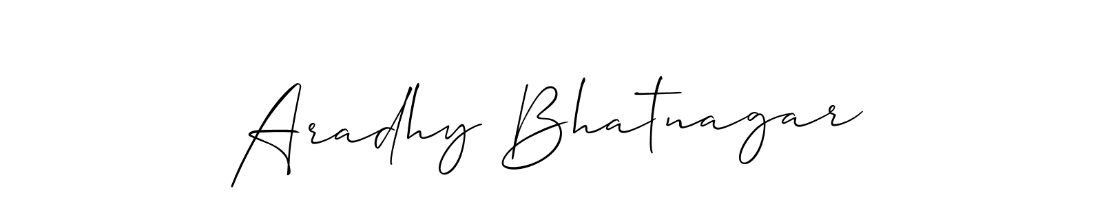 Similarly Allison_Script is the best handwritten signature design. Signature creator online .You can use it as an online autograph creator for name Aradhy Bhatnagar. Aradhy Bhatnagar signature style 2 images and pictures png
