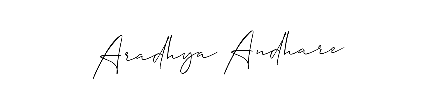 It looks lik you need a new signature style for name Aradhya Andhare. Design unique handwritten (Allison_Script) signature with our free signature maker in just a few clicks. Aradhya Andhare signature style 2 images and pictures png