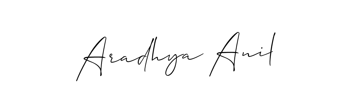 Best and Professional Signature Style for Aradhya Anil. Allison_Script Best Signature Style Collection. Aradhya Anil signature style 2 images and pictures png