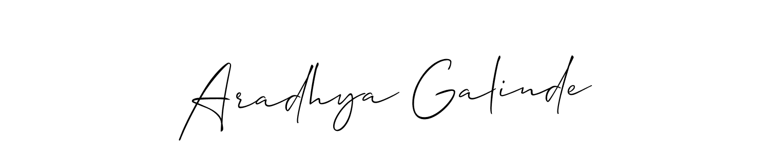 Best and Professional Signature Style for Aradhya Galinde. Allison_Script Best Signature Style Collection. Aradhya Galinde signature style 2 images and pictures png