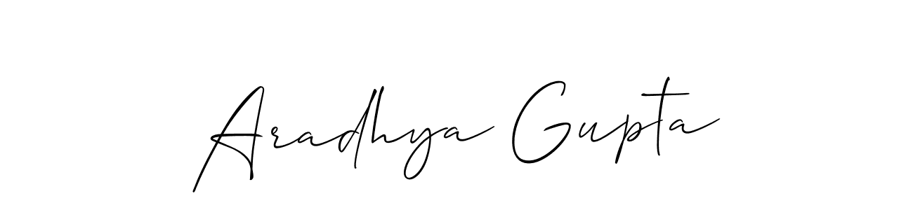 Make a short Aradhya Gupta signature style. Manage your documents anywhere anytime using Allison_Script. Create and add eSignatures, submit forms, share and send files easily. Aradhya Gupta signature style 2 images and pictures png