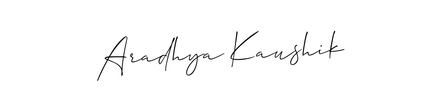 How to Draw Aradhya Kaushik signature style? Allison_Script is a latest design signature styles for name Aradhya Kaushik. Aradhya Kaushik signature style 2 images and pictures png