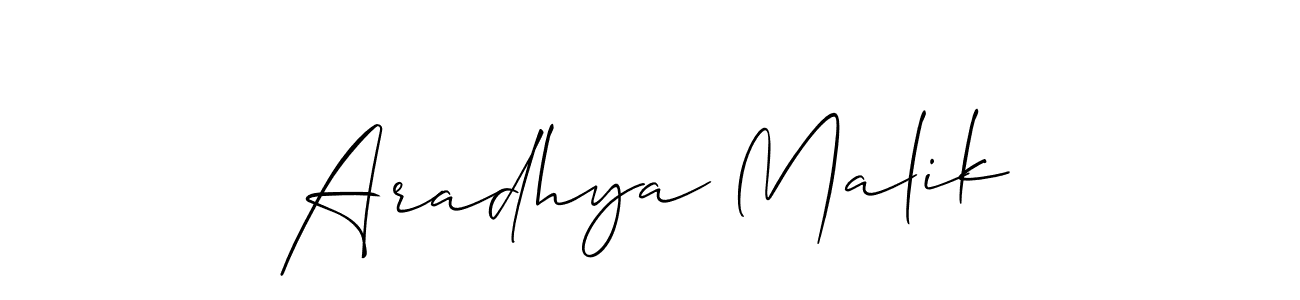 Aradhya Malik stylish signature style. Best Handwritten Sign (Allison_Script) for my name. Handwritten Signature Collection Ideas for my name Aradhya Malik. Aradhya Malik signature style 2 images and pictures png