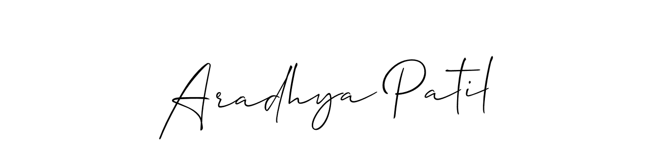 Create a beautiful signature design for name Aradhya Patil. With this signature (Allison_Script) fonts, you can make a handwritten signature for free. Aradhya Patil signature style 2 images and pictures png