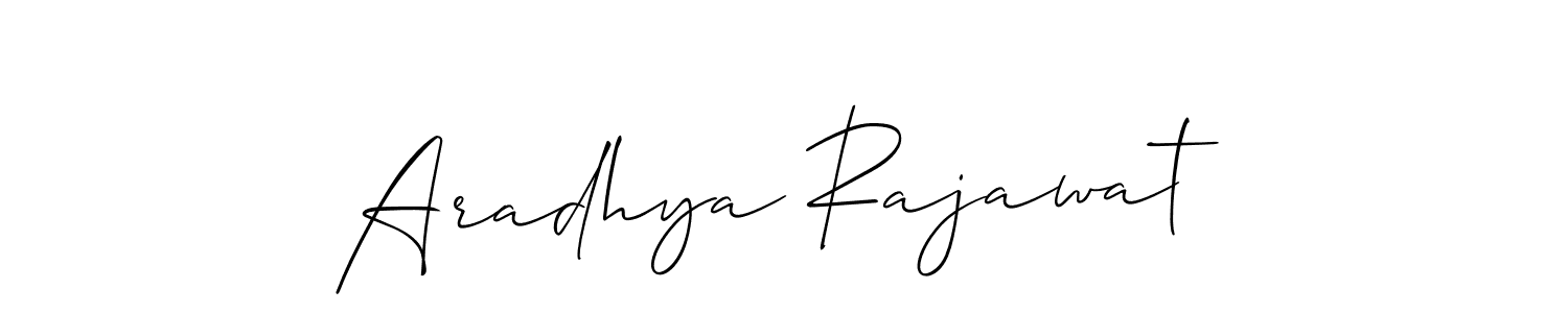 You should practise on your own different ways (Allison_Script) to write your name (Aradhya Rajawat) in signature. don't let someone else do it for you. Aradhya Rajawat signature style 2 images and pictures png