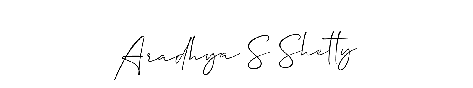 Aradhya S Shetty stylish signature style. Best Handwritten Sign (Allison_Script) for my name. Handwritten Signature Collection Ideas for my name Aradhya S Shetty. Aradhya S Shetty signature style 2 images and pictures png