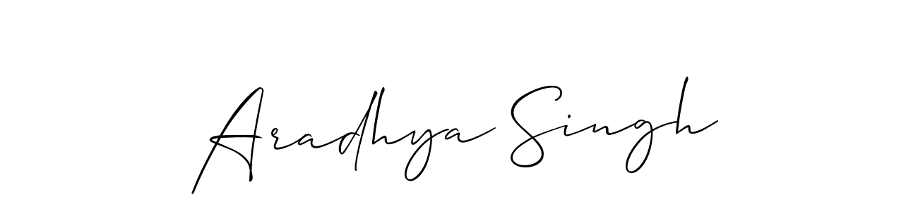 if you are searching for the best signature style for your name Aradhya Singh. so please give up your signature search. here we have designed multiple signature styles  using Allison_Script. Aradhya Singh signature style 2 images and pictures png
