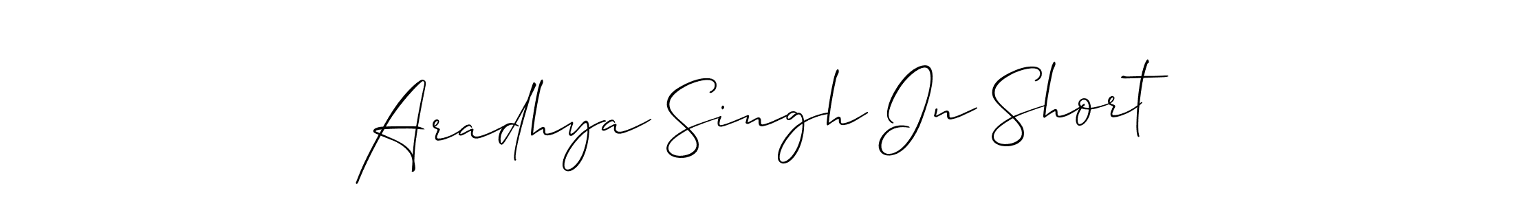 Create a beautiful signature design for name Aradhya Singh In Short. With this signature (Allison_Script) fonts, you can make a handwritten signature for free. Aradhya Singh In Short signature style 2 images and pictures png