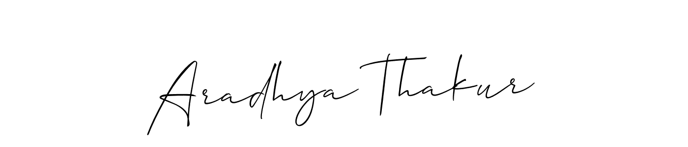 It looks lik you need a new signature style for name Aradhya Thakur. Design unique handwritten (Allison_Script) signature with our free signature maker in just a few clicks. Aradhya Thakur signature style 2 images and pictures png