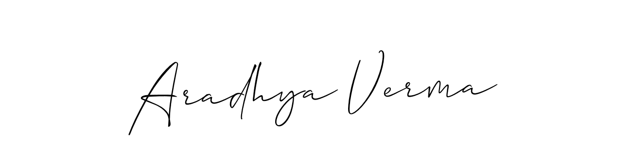 Similarly Allison_Script is the best handwritten signature design. Signature creator online .You can use it as an online autograph creator for name Aradhya Verma. Aradhya Verma signature style 2 images and pictures png