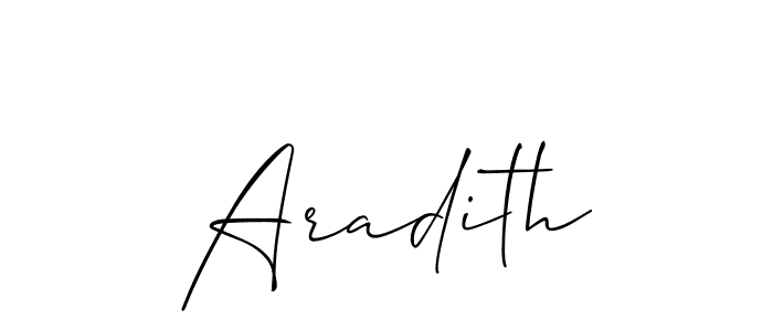 It looks lik you need a new signature style for name Aradith. Design unique handwritten (Allison_Script) signature with our free signature maker in just a few clicks. Aradith signature style 2 images and pictures png
