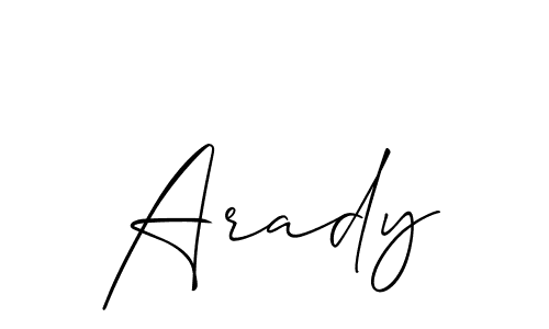 Also You can easily find your signature by using the search form. We will create Arady name handwritten signature images for you free of cost using Allison_Script sign style. Arady signature style 2 images and pictures png