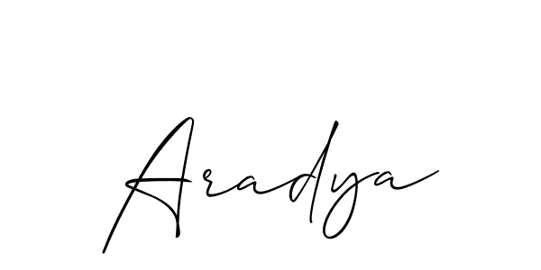 How to Draw Aradya signature style? Allison_Script is a latest design signature styles for name Aradya. Aradya signature style 2 images and pictures png