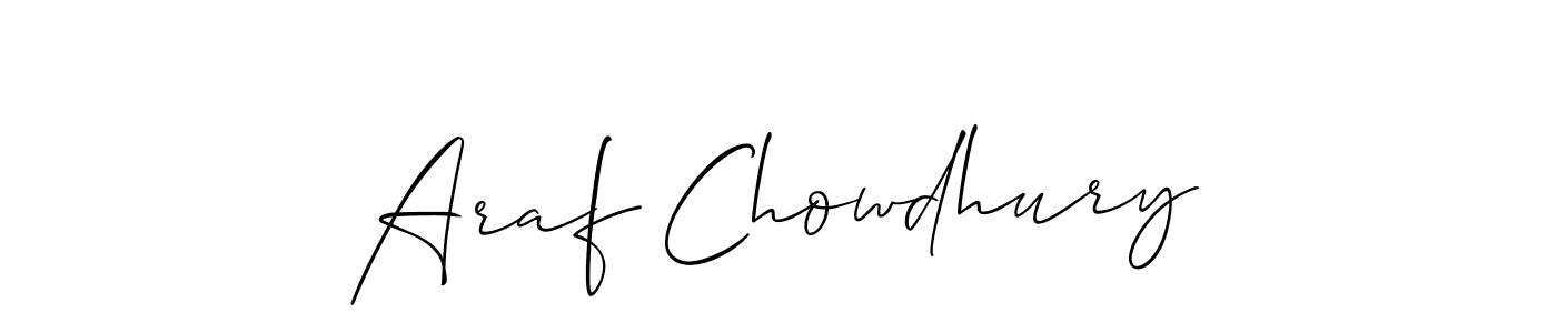 Araf Chowdhury stylish signature style. Best Handwritten Sign (Allison_Script) for my name. Handwritten Signature Collection Ideas for my name Araf Chowdhury. Araf Chowdhury signature style 2 images and pictures png