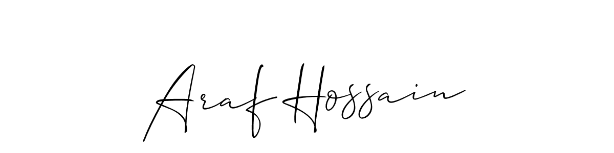 if you are searching for the best signature style for your name Araf Hossain. so please give up your signature search. here we have designed multiple signature styles  using Allison_Script. Araf Hossain signature style 2 images and pictures png