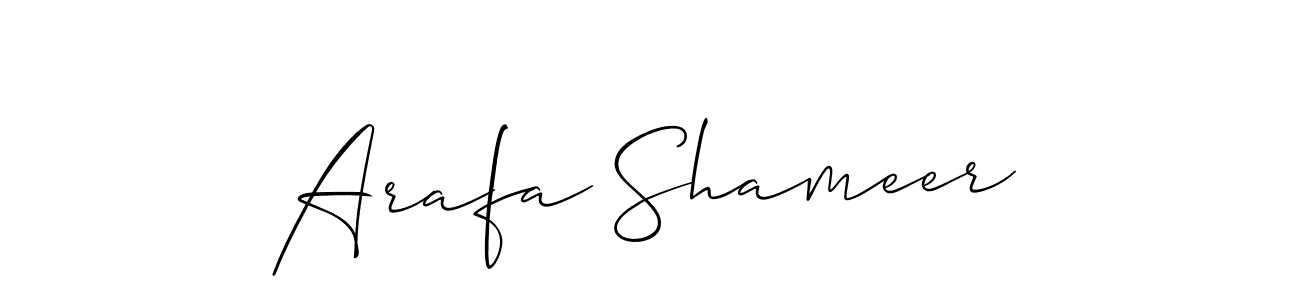 You should practise on your own different ways (Allison_Script) to write your name (Arafa Shameer) in signature. don't let someone else do it for you. Arafa Shameer signature style 2 images and pictures png