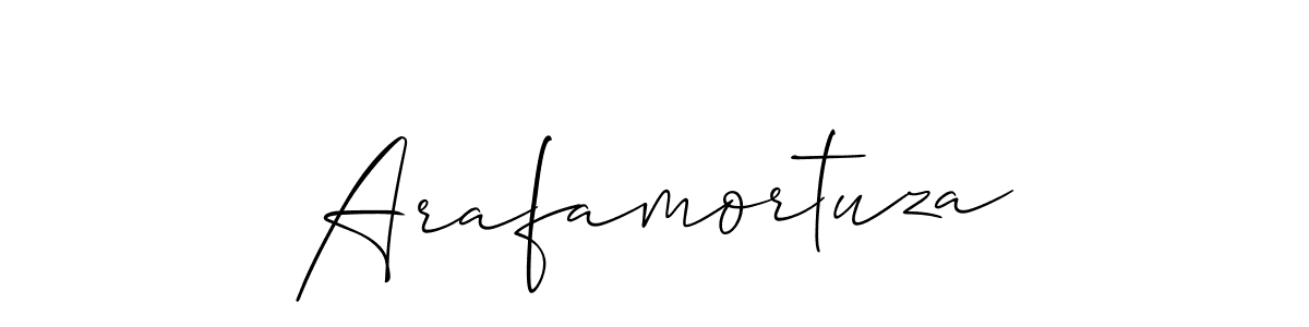 How to make Arafamortuza signature? Allison_Script is a professional autograph style. Create handwritten signature for Arafamortuza name. Arafamortuza signature style 2 images and pictures png