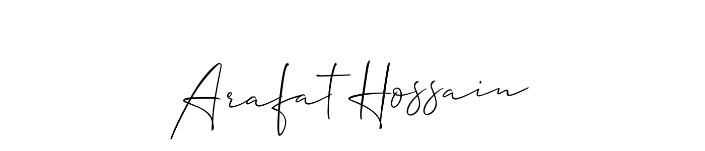 Also we have Arafat Hossain name is the best signature style. Create professional handwritten signature collection using Allison_Script autograph style. Arafat Hossain signature style 2 images and pictures png