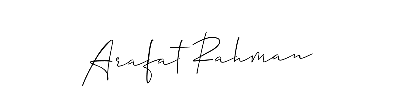 You should practise on your own different ways (Allison_Script) to write your name (Arafat Rahman) in signature. don't let someone else do it for you. Arafat Rahman signature style 2 images and pictures png
