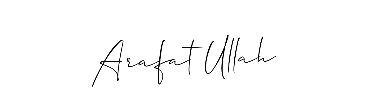 Make a beautiful signature design for name Arafat Ullah. With this signature (Allison_Script) style, you can create a handwritten signature for free. Arafat Ullah signature style 2 images and pictures png