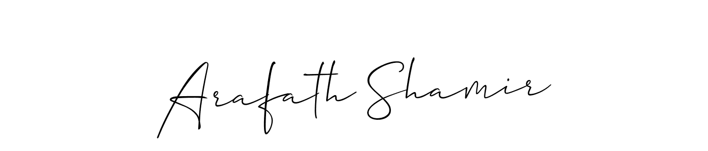 Allison_Script is a professional signature style that is perfect for those who want to add a touch of class to their signature. It is also a great choice for those who want to make their signature more unique. Get Arafath Shamir name to fancy signature for free. Arafath Shamir signature style 2 images and pictures png