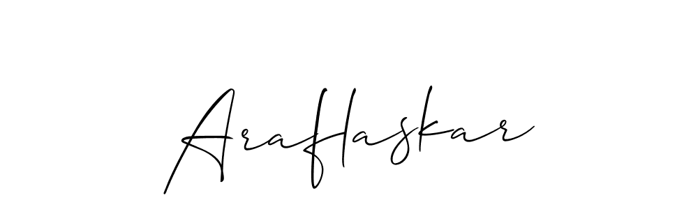 Also You can easily find your signature by using the search form. We will create Araflaskar name handwritten signature images for you free of cost using Allison_Script sign style. Araflaskar signature style 2 images and pictures png