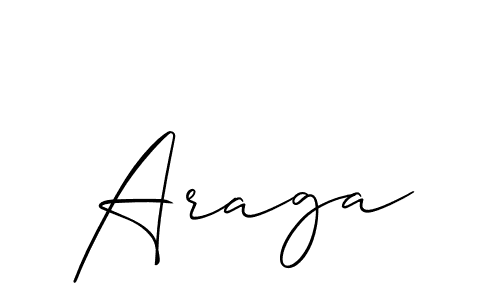 The best way (Allison_Script) to make a short signature is to pick only two or three words in your name. The name Araga include a total of six letters. For converting this name. Araga signature style 2 images and pictures png