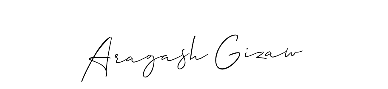 Allison_Script is a professional signature style that is perfect for those who want to add a touch of class to their signature. It is also a great choice for those who want to make their signature more unique. Get Aragash Gizaw name to fancy signature for free. Aragash Gizaw signature style 2 images and pictures png