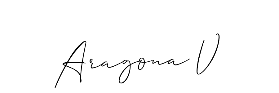 Also You can easily find your signature by using the search form. We will create Aragona V name handwritten signature images for you free of cost using Allison_Script sign style. Aragona V signature style 2 images and pictures png