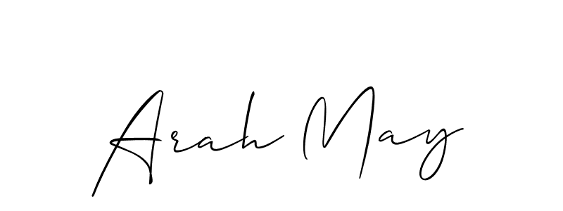 Also we have Arah May name is the best signature style. Create professional handwritten signature collection using Allison_Script autograph style. Arah May signature style 2 images and pictures png