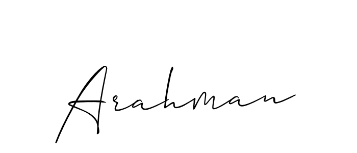 Also we have Arahman name is the best signature style. Create professional handwritten signature collection using Allison_Script autograph style. Arahman signature style 2 images and pictures png