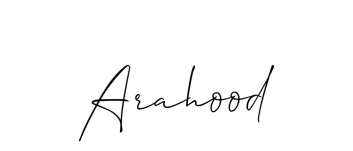 Similarly Allison_Script is the best handwritten signature design. Signature creator online .You can use it as an online autograph creator for name Arahood. Arahood signature style 2 images and pictures png