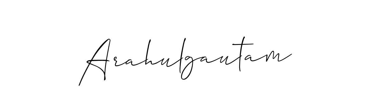 Use a signature maker to create a handwritten signature online. With this signature software, you can design (Allison_Script) your own signature for name Arahulgautam. Arahulgautam signature style 2 images and pictures png