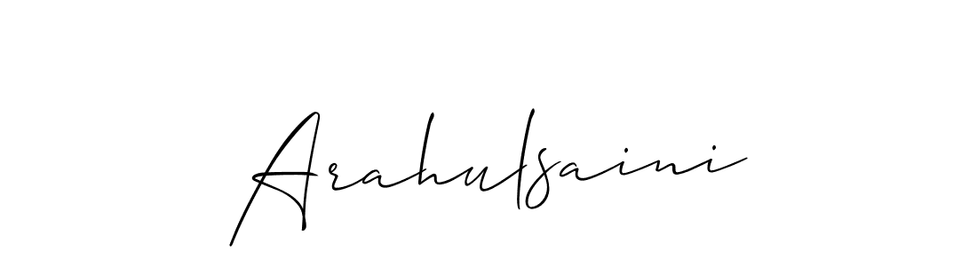 Check out images of Autograph of Arahulsaini name. Actor Arahulsaini Signature Style. Allison_Script is a professional sign style online. Arahulsaini signature style 2 images and pictures png